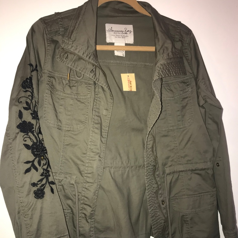 American Rag Long Sleeve Army Green Jacket